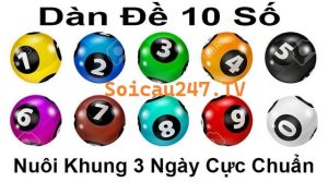 Bắt dàn đề 10 số để nuôi khung 3 ngày hiệu quả